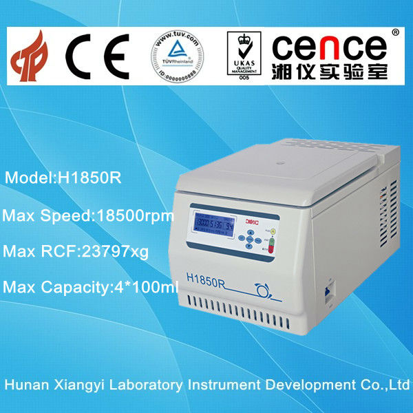 Machine réfrigérée à grande vitesse de centrifugeuse de H1850R pour l'usage de laboratoire