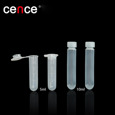 Tubes centrifugeuses à grande vitesse de 5 ml et 10 ml fabriquées à partir de PPCO pour la classification des centrifugeuses