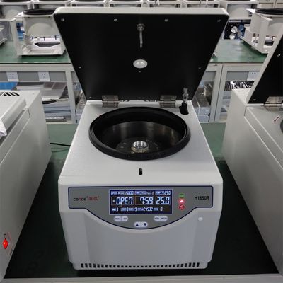 Centrifuge réfrigérée à grande vitesse de paillasse modèle H1650R avec une vitesse maximale de 16500 tr/min et une FCR maximale de 21532xg