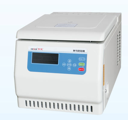 Centrifuge Cence basse vitesse avec une vitesse maximale de 18500 tr/min, une FCR maximale de 23797xg et une capacité maximale de 4*100ml