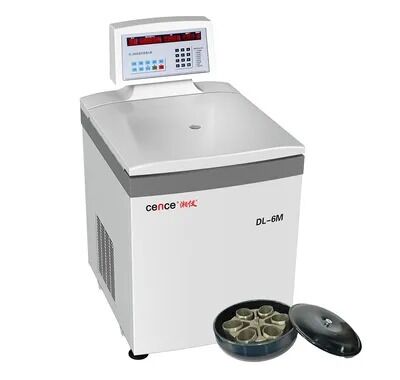 Centrifuge pour poches de sang DL-6M avec rotor oscillant 6x1000ml, vitesse maximale de 6000 tr/min, matériau en acier ABS